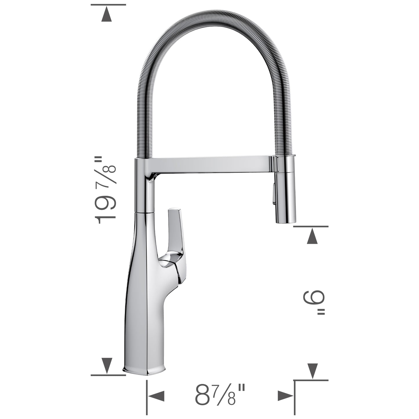 BLANCO Rivana Semi-Pro Pull-Down Dual-Spray Kitchen Faucet
