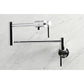 Kingston Brass KS4103DL Concord Wall Mount Pot Filler Faucet, Antique Brass - sleek design with foldable swing arms