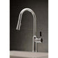 Gourmetier LS2723DKL Kaiser Single-Handle Pull-Down Kitchen Faucet, Brushed Brass in chrome finish