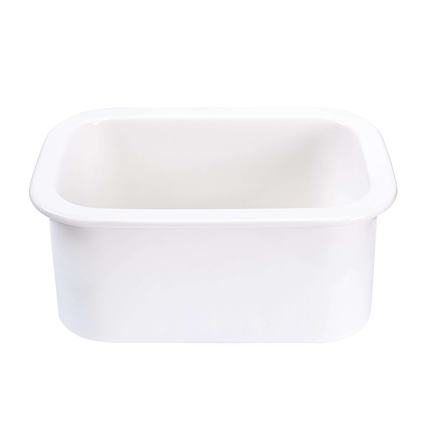 Alfi 13" x 19" Dual Mount Fireclay Prep Sink - ABF1319UD in white, perfect for home kitchen prep.