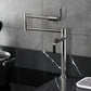 Kingston Brass KS4703KL Whitaker Deck Mount Pot Filler Faucet, Antique Brass with sleek design and foldable swing arms.