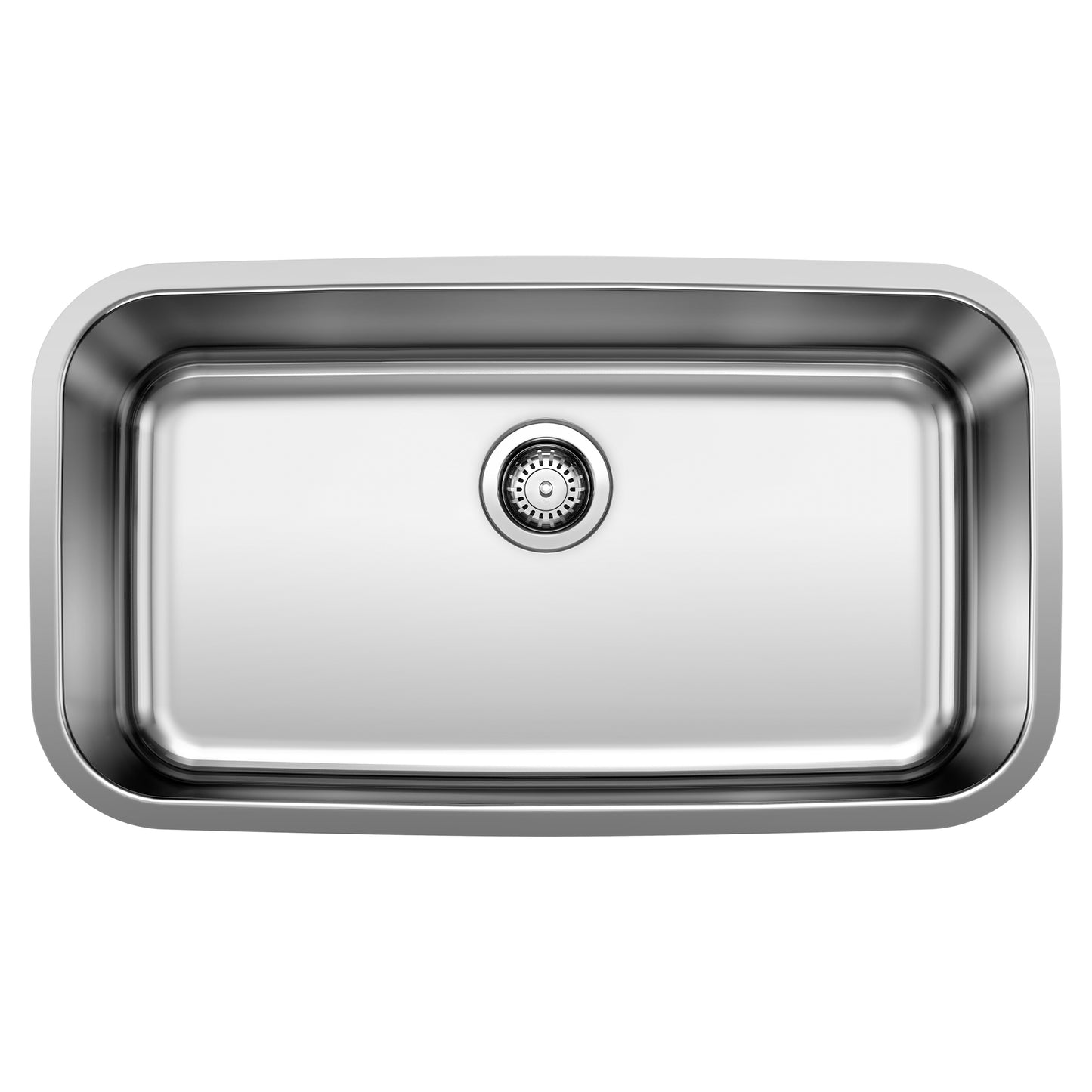 BLANCO Stellar 28" Single Bowl Undermount Stainless Steel Kitchen Sink top view showing spacious interior basin.