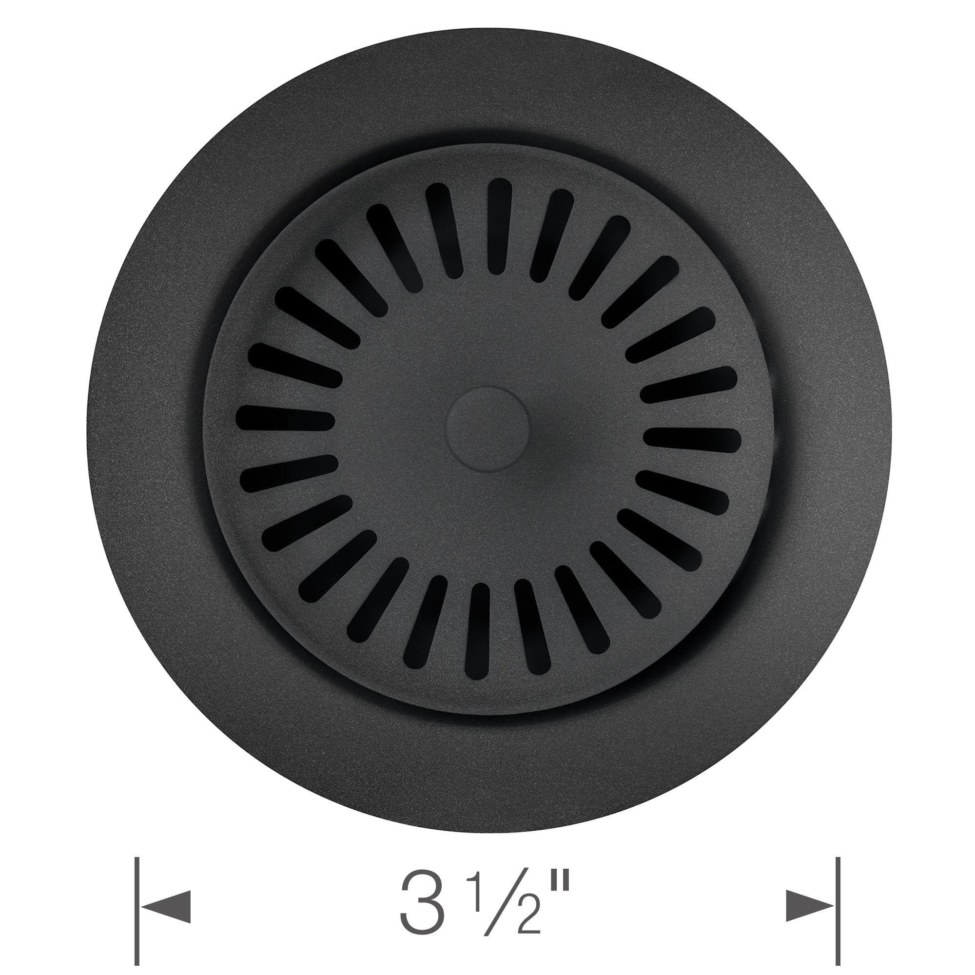 Color-Coordinated Metal Basket Strainer - Anthracite top view, showcasing practical design and size of 3½ inches.