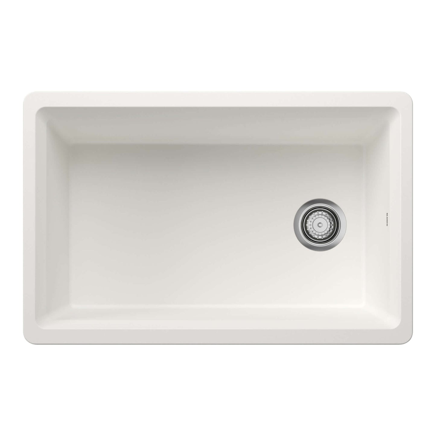BLANCO Inteos SILGRANIT 30" Single Bowl Reversible Undermount Workstation Kitchen Sink top view.