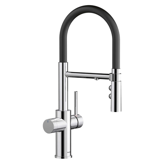 BLANCO Catris Flexo Filter-Ready Semi-Pro Pull-Down Dual-Spray Kitchen Faucet with innovative design and dual-spray functionality.