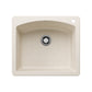 BLANCO Diamond SILGRANIT 25" Single Bowl Dual Mount Kitchen Sink