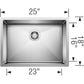 BLANCO Precision R10 25" Single Bowl Undermount Stainless Steel Kitchen Sink