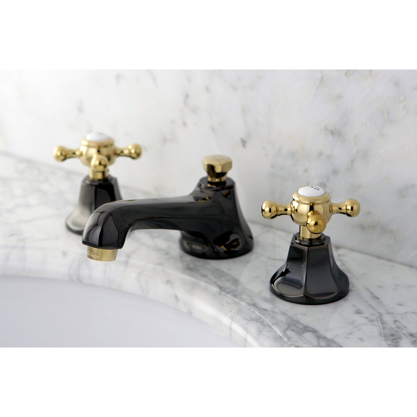 Kingston Brass NS4460BX Water Onyx Widespread Bathroom Faucet