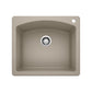 BLANCO Diamond SILGRANIT 25" Single Bowl Dual Mount Kitchen Sink