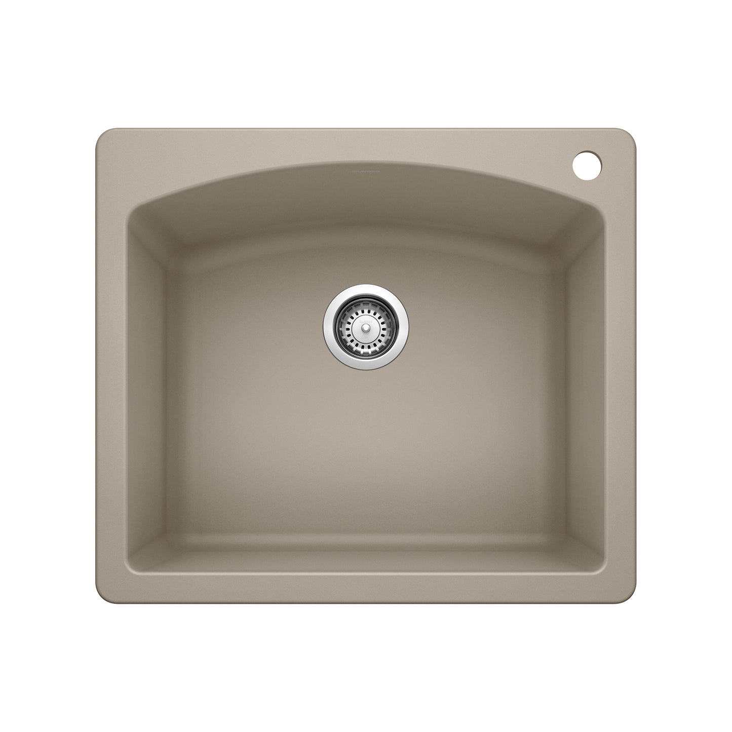 BLANCO Diamond SILGRANIT 25" Single Bowl Dual Mount Kitchen Sink in a compact design for small kitchens.