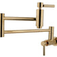 Kingston Brass KS8103DL Concord Wall Mount Pot Filler Faucet, Antique Brass with sleek cylindrical design