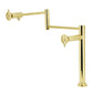 Kingston Brass KS4703CG Fuller Deck Mount Pot Filler Faucet, Antique Brass with foldable swing arms