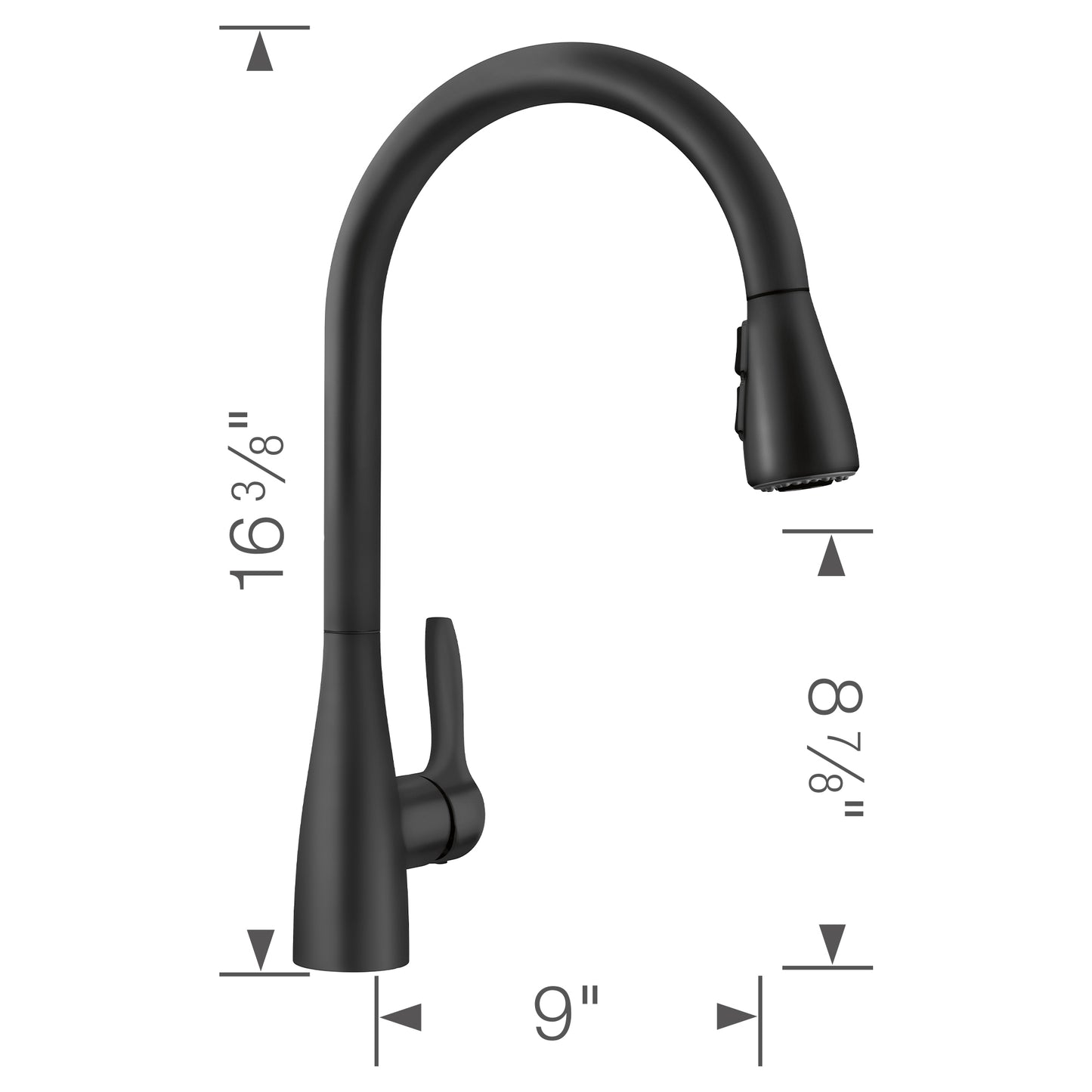 BLANCO Atura Pull-Down Dual-Spray Kitchen Faucet, high-arc design for efficient kitchen functionality.