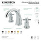 KINGSTON Brass Widespread Bathroom Faucet - Brushed Brass