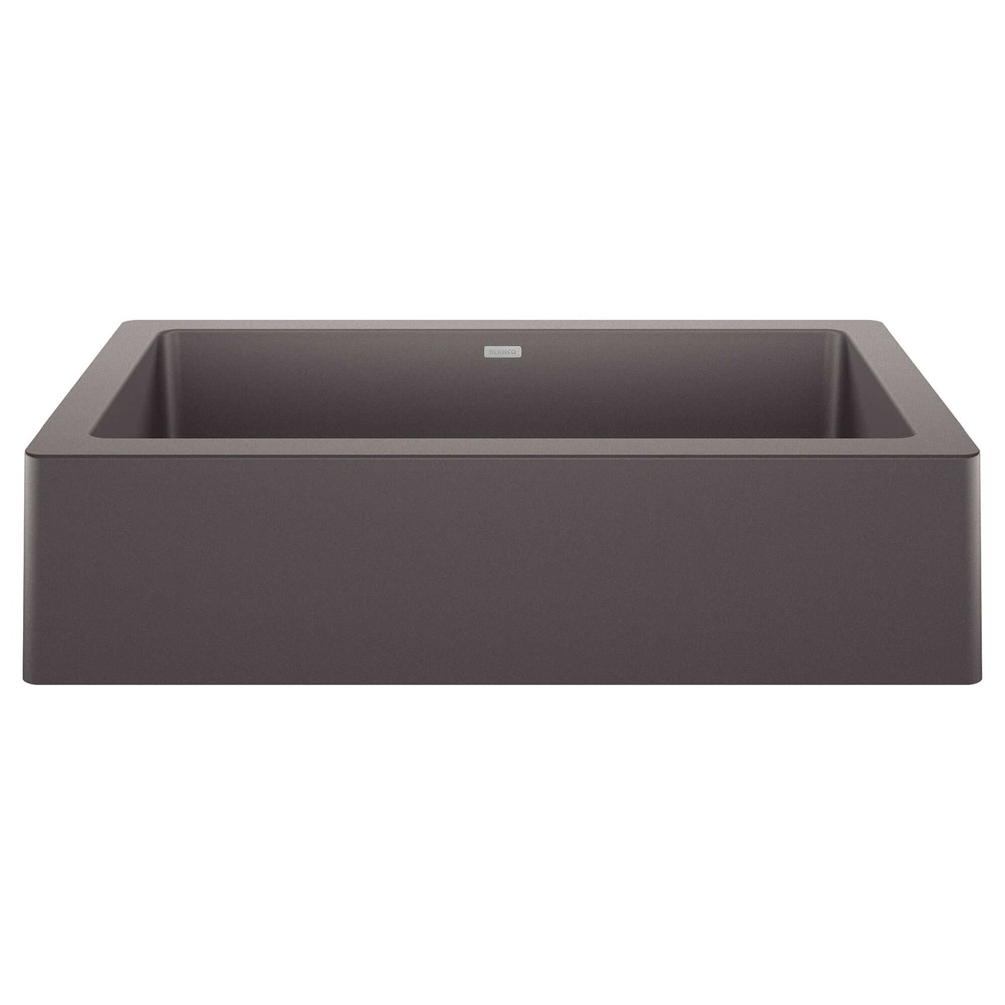 BLANCO VINTERA 30" SILGRANIT Single Bowl Farmhouse Sink in Cinder color with contemporary apron front design.