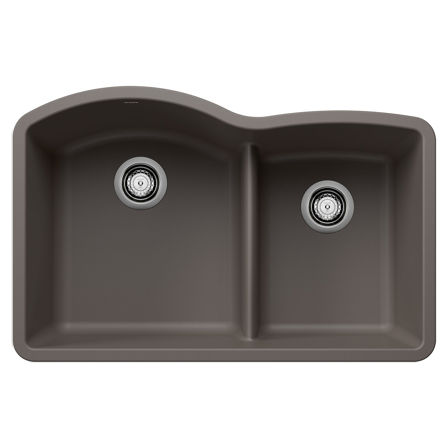 BLANCO Diamond SILGRANIT 32" 60/40 Double Bowl Undermount Kitchen Sink with Low Divide view from above
