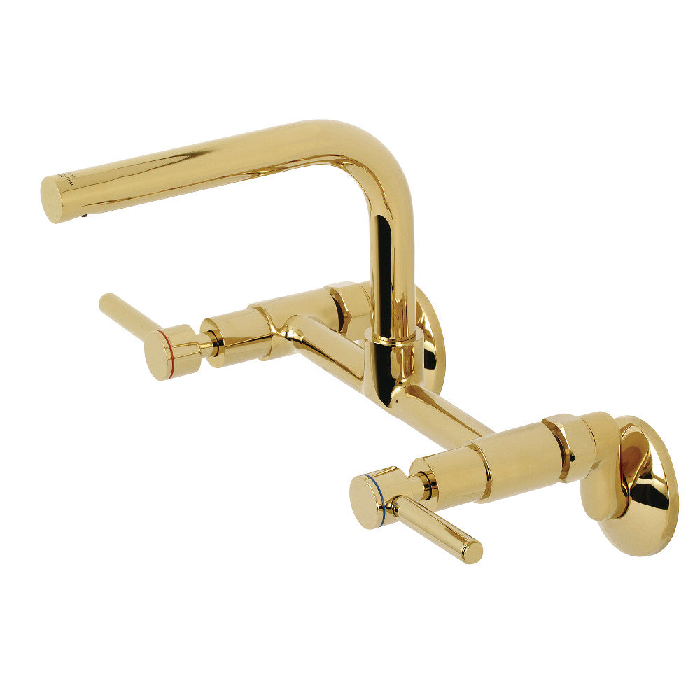 Kingston Brass KS812SB Concord Wall Mount Bridge Kitchen Faucet