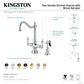 Kingston Brass KS1771ALBS Heritage Two-Handle Single-Hole Kitchen Faucet with Brass Sprayer, Antique Brass