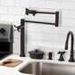 Kingston Brass KS4708ZX Millennium Deck Mount Pot Filler Faucet, Brushed Nickel view in contemporary kitchen setting