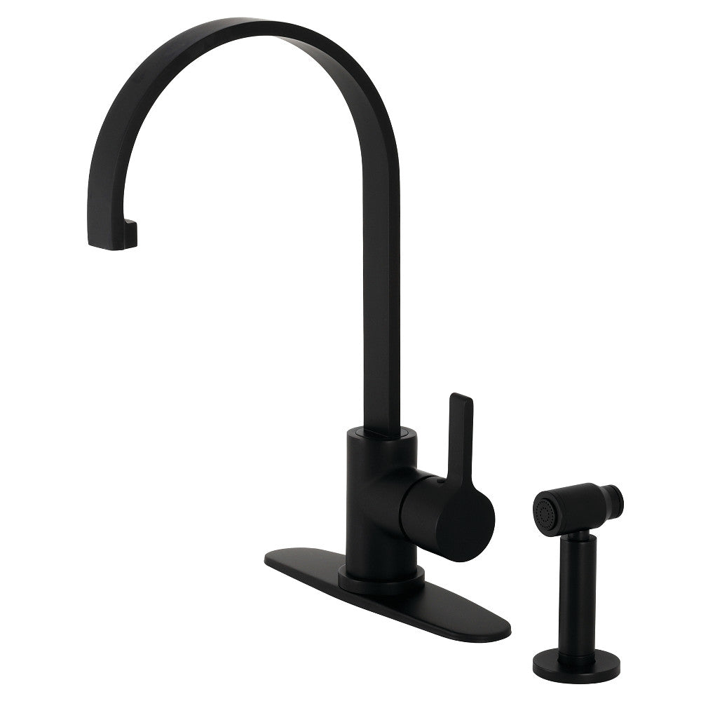 Kingston Brass LS8713CTLBS Continental Kitchen Faucet with Brass Side Sprayer