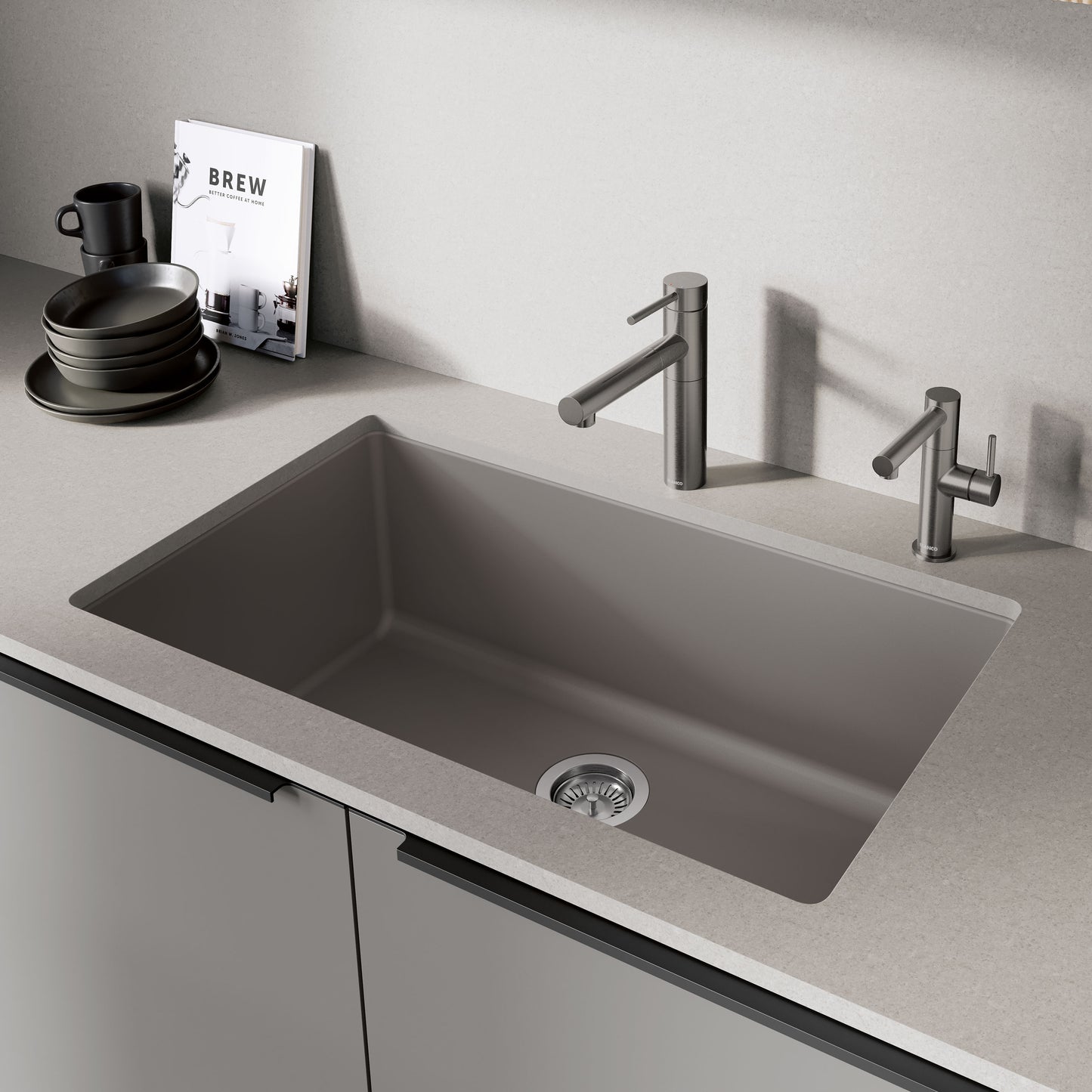 BLANCO Precis SILGRANIT 32" Super Single Undermount Kitchen Sink