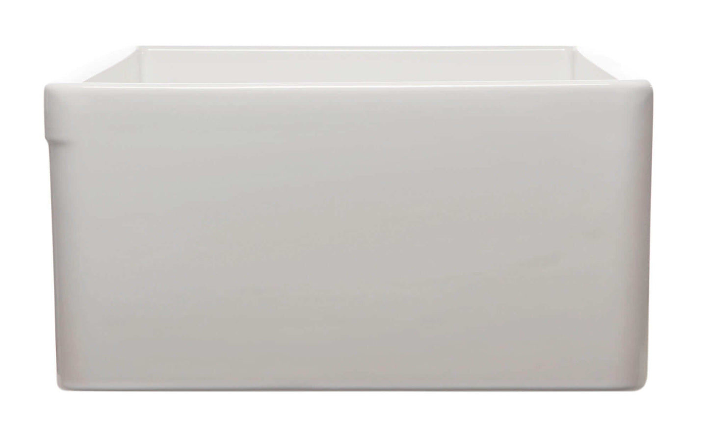ALFI 33" White Single Bowl Fluted Apron Fireclay Farm Sink AB532-W in a sleek, modern design with a fluted apron.