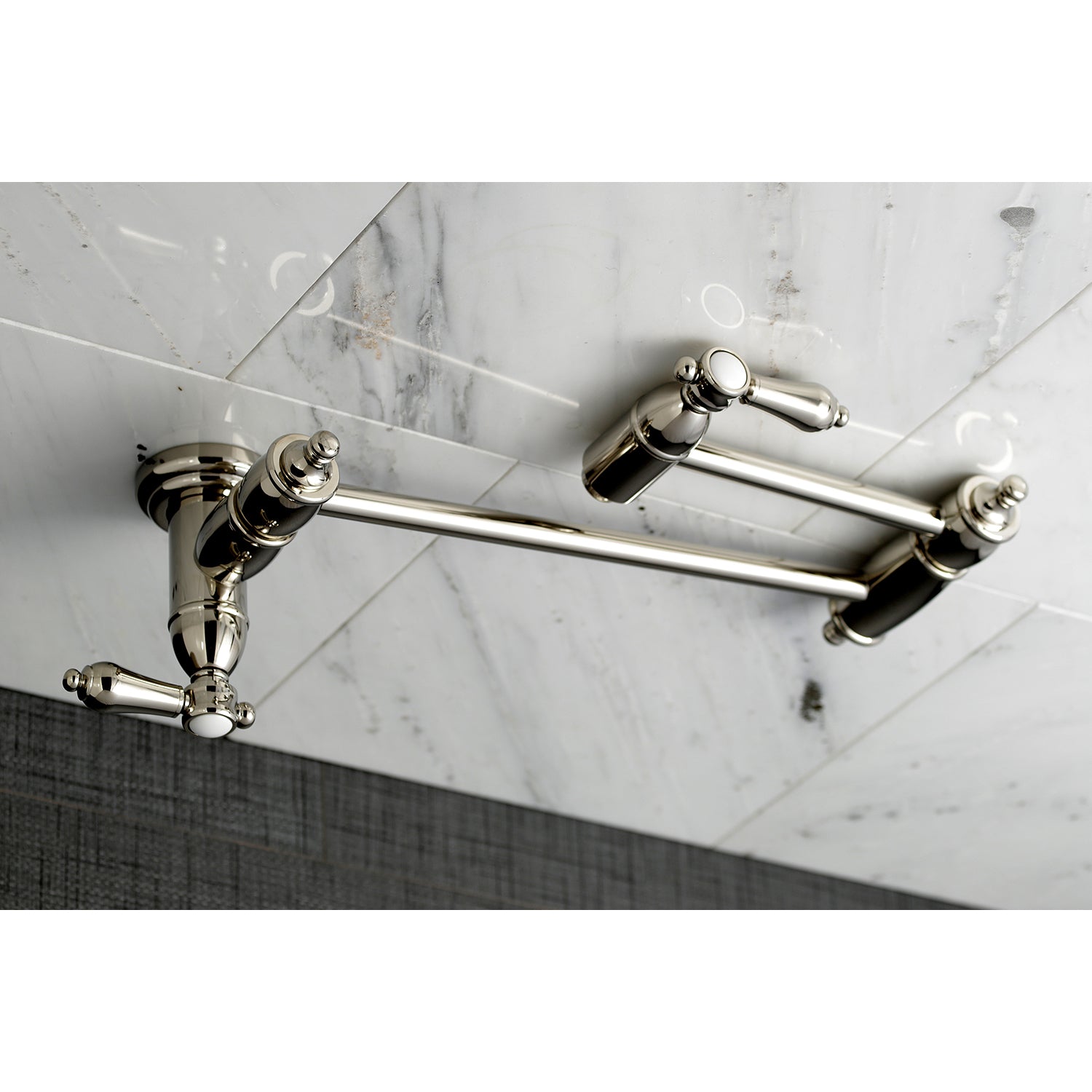 Kingston Brass KS3103BAL Heirloom Wall Mount Pot Filler Faucet, Antique Brass