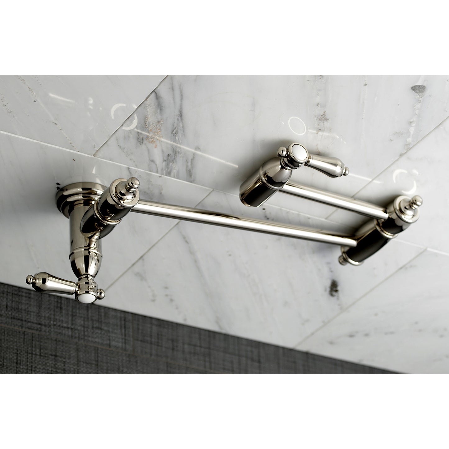 Kingston Brass KS3103BAL Heirloom Wall Mount Pot Filler Faucet, Antique Brass