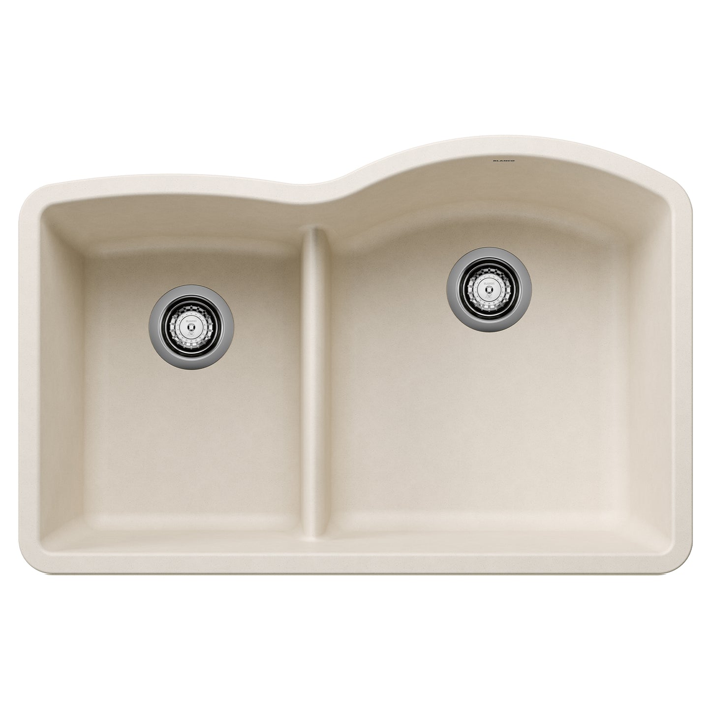 BLANCO Diamond SILGRANIT 32" 40/60 Reverse Double Bowl Undermount Kitchen Sink with Low Divide