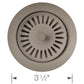 Color-Coordinated Metal Disposal Flange - Anthracite