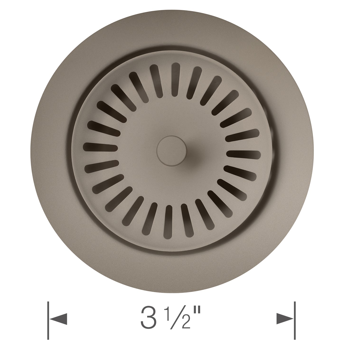 Color-Coordinated Metal Disposal Flange - Anthracite