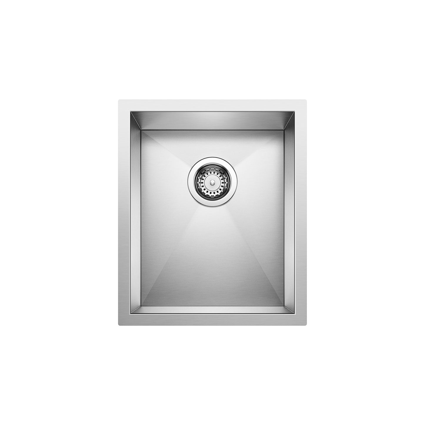 BLANCO Precision R0 15" Undermount Stainless Steel Bar Sink with zero-radius corners and sleek design.