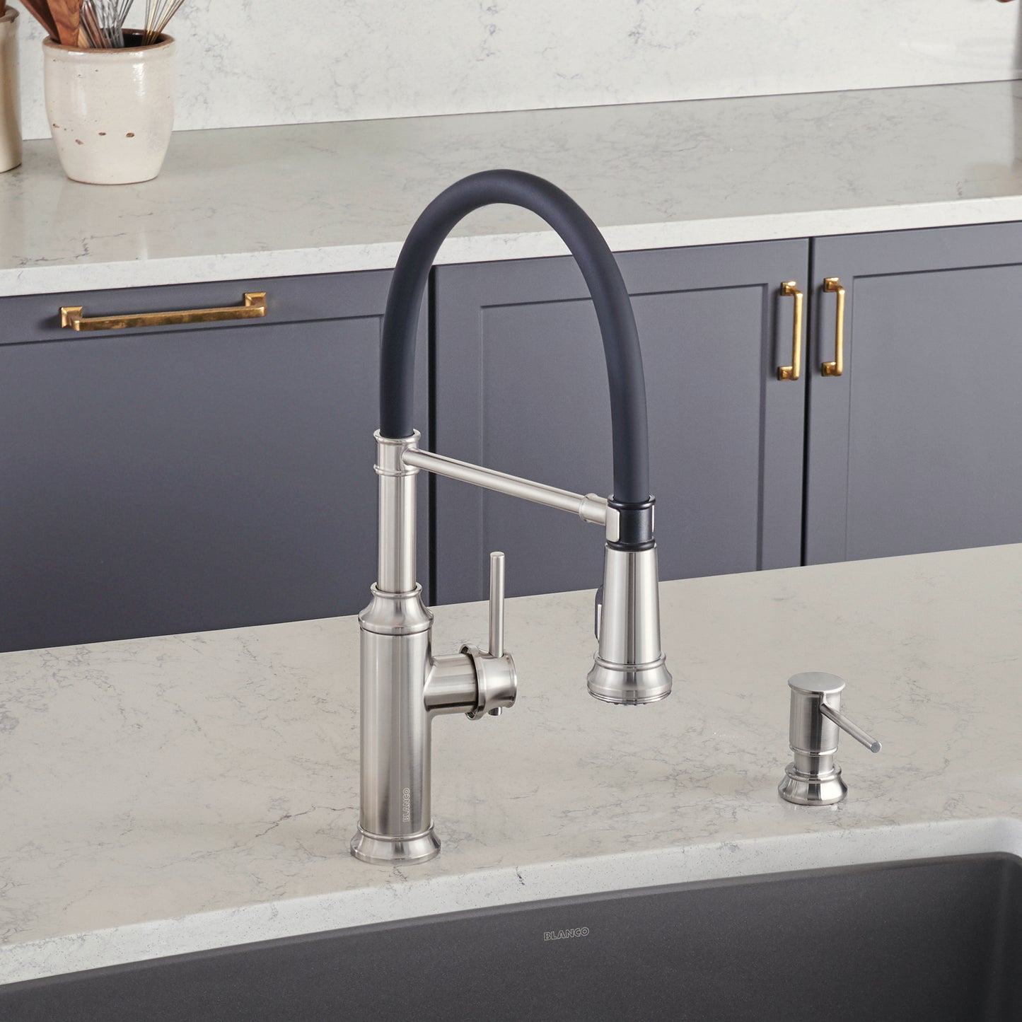 BLANCO Empressa Semi-Pro Pull-Down Dual-Spray Kitchen Faucet
