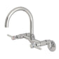 Kingston Brass KS814SB Concord Wall Mount Bridge Kitchen Faucet with gooseneck design and premium finish.