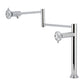 Kingston Brass KS4708RX Belknap Deck Mount Pot Filler Faucet, Brushed Nickel with foldable swing arms