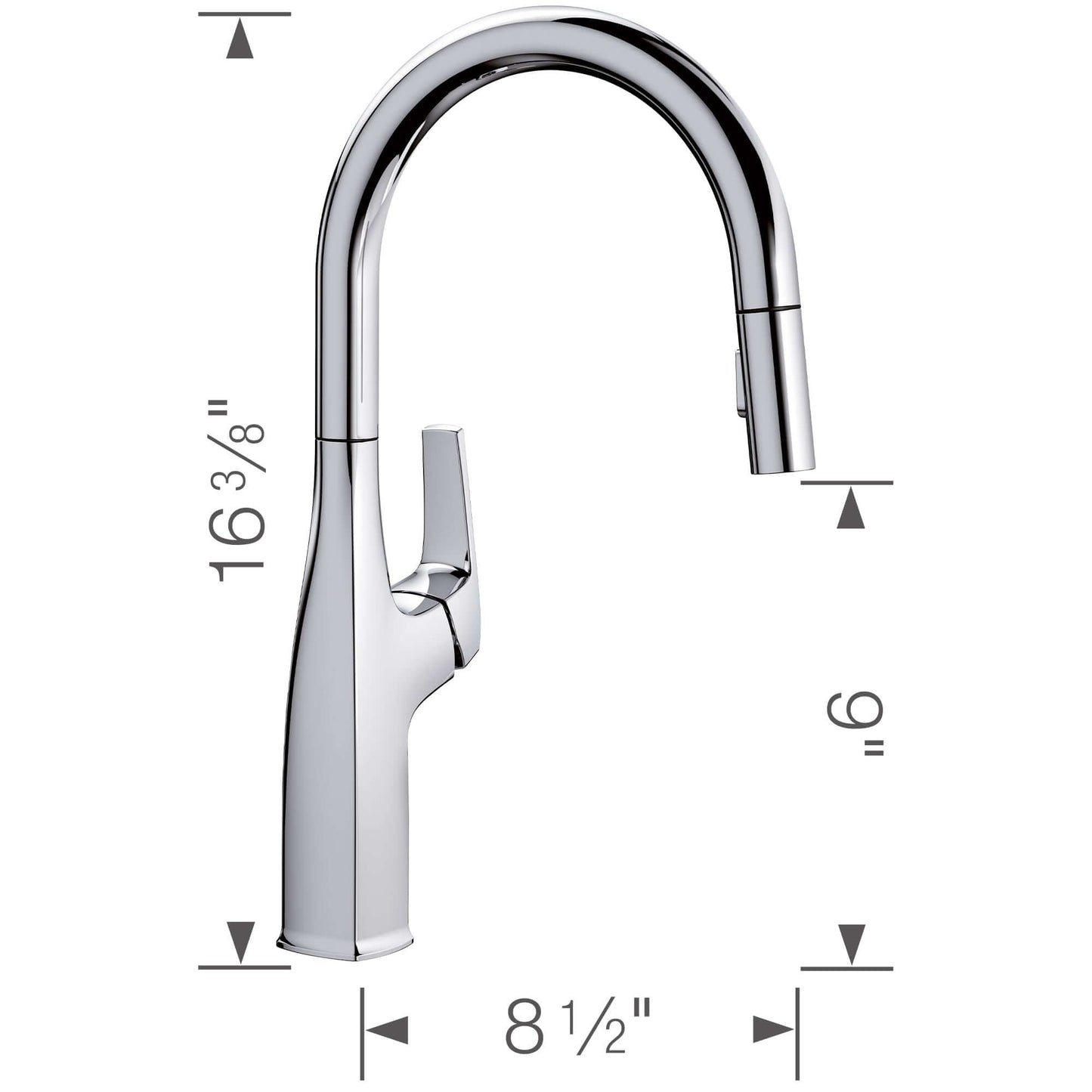 BLANCO Rivana High-Arc Pull-Down Dual-Spray Kitchen Faucet