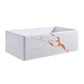 Thompson Kintsugi 30" Gloss White Fireclay Farmhouse Sink with Copper Detailing - KSA-KINT-COPPER