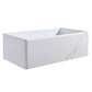 Thompson Kintsugi 30" Matte White Fireclay Farmhouse Sink with Gold Detailing - KSA-KINT-GOLD