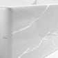 Thompson Kintsugi 30" Gloss White Fireclay Farmhouse Sink with Silver Detailing - KSA-KINT-SILVER - view 6