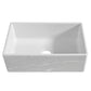 Thompson Kintsugi 30" Gloss White Fireclay Farmhouse Sink with Silver Detailing - KSA-KINT-SILVER - view 2