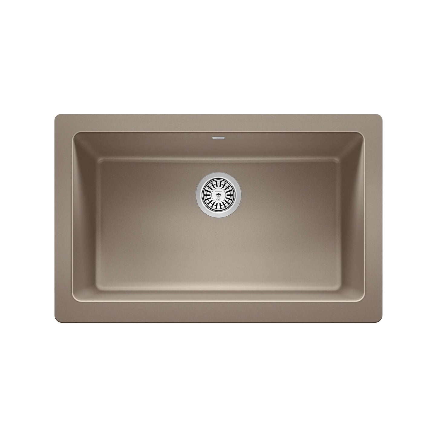 BLANCO VINTERA 30" SILGRANIT Single Bowl Farmhouse Sink with modern design and deep 9-inch bowl.