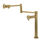Kingston Brass KS4703RKZ Wendell Deck Mount Pot Filler Faucet with Knurled Handle, Antique Brass