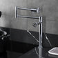Kingston Brass KS4703RKX Webb Deck Mount Pot Filler Faucet with Knurled Handle, Antique Brass