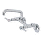 Kingston Brass KS823SB Concord Wall Mount Bridge Kitchen Faucet with sleek chrome finish and modern design.