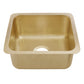 Thompson Rivera smooth semi-satin brass bar and prep sink KPU-1715SSB, angled view
