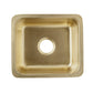 Thompson Rivera smooth semi-satin brass bar and prep sink KPU-1715SSB, top view