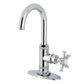 Kingston Brass KSD8503NX Hamilton Single-Handle Bar Faucet, Antique Brass with chrome finish