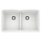 BLANCO Diamond SILGRANIT 32" 50/50 Double Bowl Undermount Kitchen Sink with Low Divide