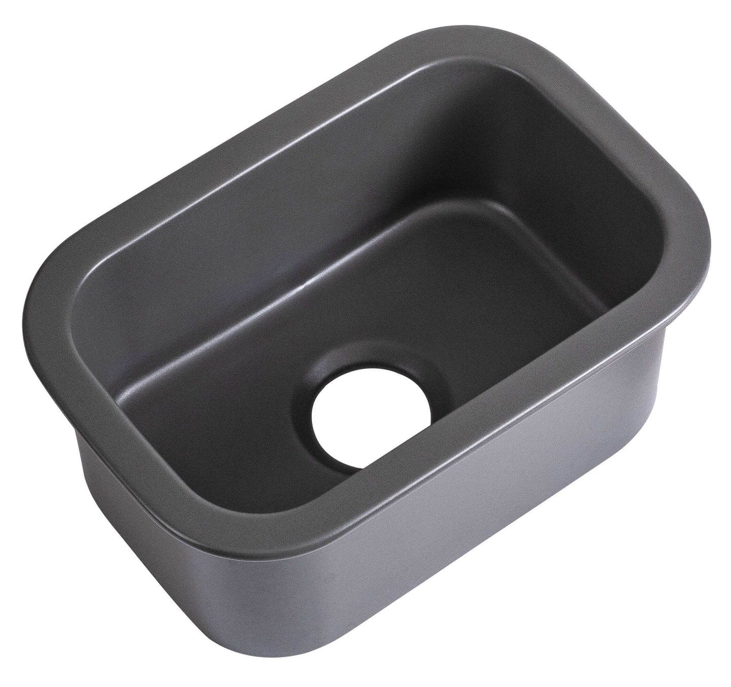 Alfi 13" x 19" Dual Mount Fireclay Prep Sink - ABF1319UD in a sleek gray finish for versatile kitchen installation.