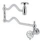 Kingston Brass KS2107RX Belknap Wall Mount Pot Filler Faucet, Brushed Brass, elegant design with foldable swing arms